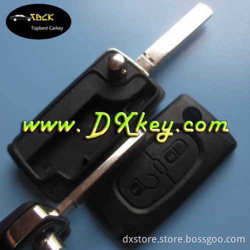 2 button car key casing for remote key house Peugeot peugeot 307 key